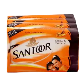 Santoor Sandal & Turmeric Soap 40 g (Pack of 4)