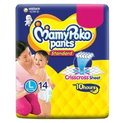 MamyPoko Pants Standard Diaper (L) 14 Count, 9-14 kg