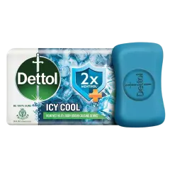 Dettol Icy Cool Bathing Soap Bar With 2x Menthol 125 g (Pack Of 4)