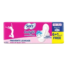 Sofy Bodyfit Regular Sanitary Pad 7+1 Pieces