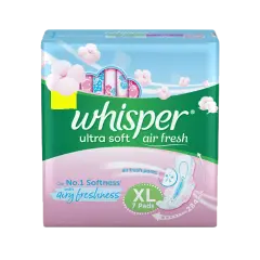 Whisper Ultre Soft Air Fresh XL 7 Pieces