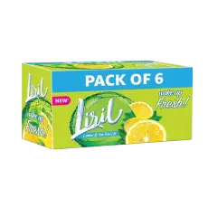 Liril Lemon & Tea Tree Oil Soap, 125 g (Pack of 6)