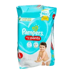 Pampers Happy Skin Pant Diaper (L) 6+1 Pieces 9-14 Kg