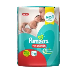 Pampers Happy Skin Pants Diapers for New Born Up to 5kg 10 Pieces