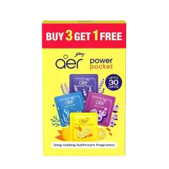 Godrej Aer Power Pocket Bathroom Freshener 10 g (Pack of 4)