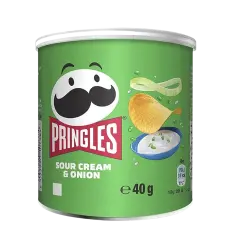 Pringles Sour Cream and Onion Potato Crisps 40 g