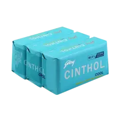 Cinthol Cool Menthol + Active Deo Fragrance Soap 125 g (Pack of 3)