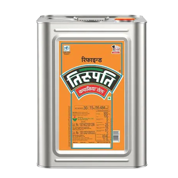 Tirupati Refined Cottonseed Oil 15 kg