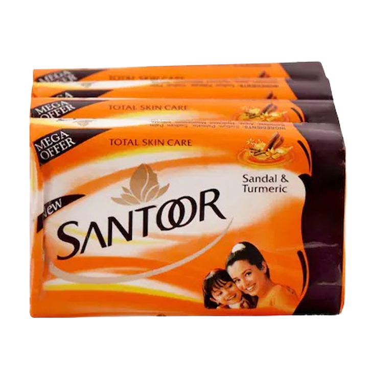 Santoor Sandal & Turmeric Soap 40 g (Pack of 4)