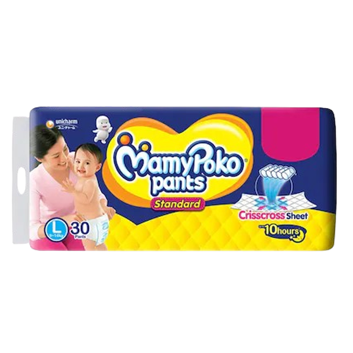 MamyPoko Pants Standard Diaper (L) 28 Count, 9-14 kg