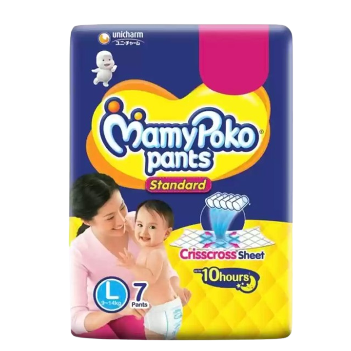 MamyPoko Pants Standard Diaper (L) 7 Pants, 9-14 kg