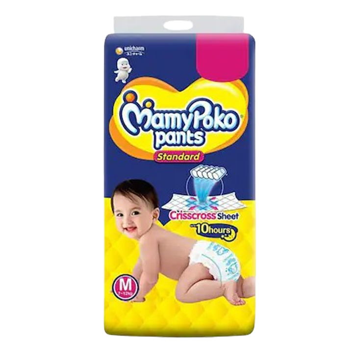 MamyPoko Pants Standard Diaper (M) 30 Count, 7-12 kg
