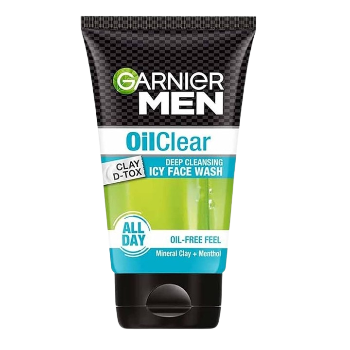 Garnier Men Oil Clear Clay D-Tox Deep Cleansing Icy Face Wash 50 g