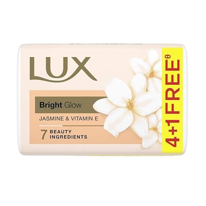 Lux Glow Jasmine & Vitamin E For Glowing Skin Beauty Soap 100 g (Pack Of 5)