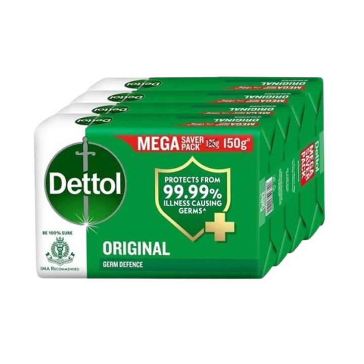 Dettol Original Soap 150g (Pack Of 4)