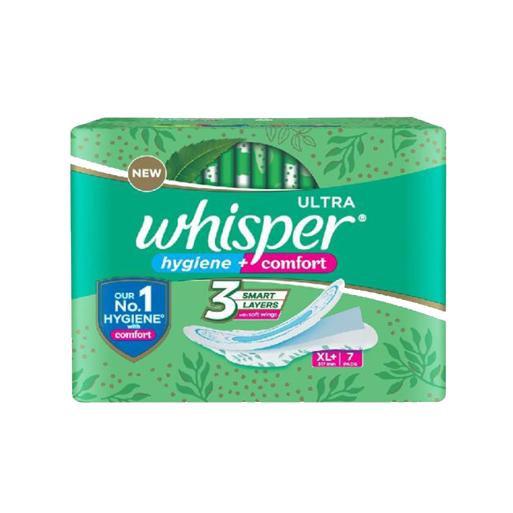 Whisper Ultra Hygiene + Comfort XL+ 7 Pieces