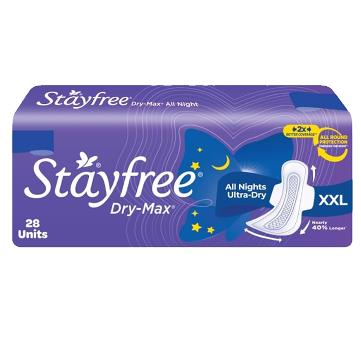 Stayfree Dry Max All Night XXL 28 Pieces