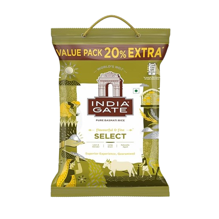 India Gate Silect Basmati Rice 5kg+1kg