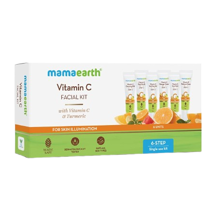 Mamaearth Vitamin C Facial Kit With Vitamin C & Turmeric For Skin Illumination 60g