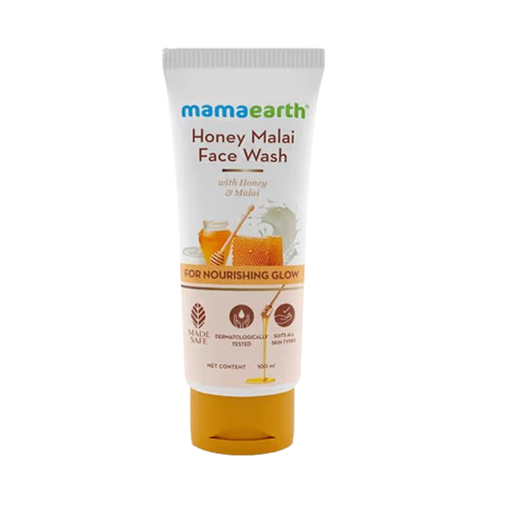 Mamaearth Honey Malai Face Wash with Honey & Malai For Nourishing Glow 100 ml