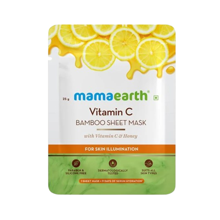 Mamaearth Vitamin C Bamboo Sheet Mask 25 gm