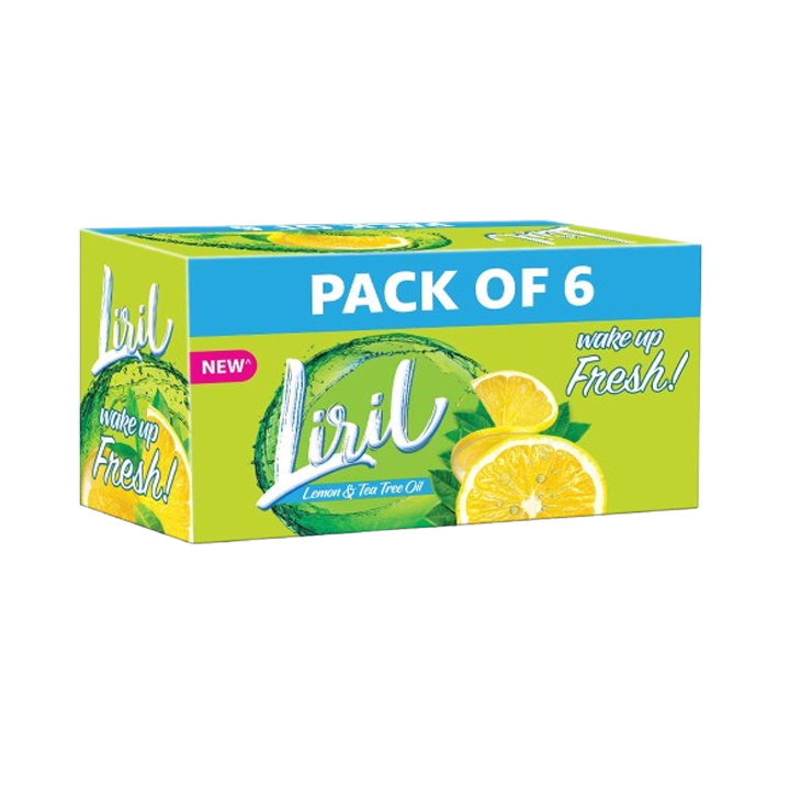 Liril Lemon & Tea Tree Oil Soap, 125 g (Pack of 6)