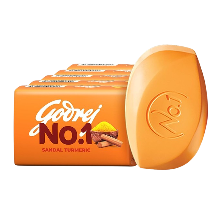 Godrej No.1 Sandal Turmeric Soap 100g (Pack Of 5)