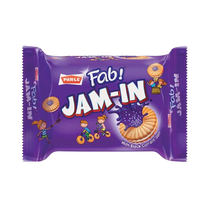 Parle Fab! Jam-in Black Currant Flavoured Jam Biscuits 132g