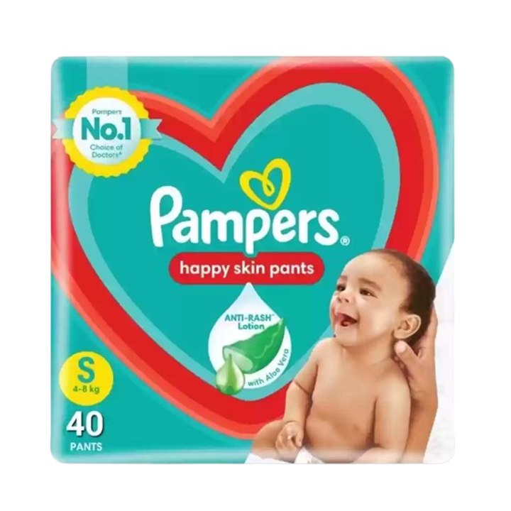Pampers Happy Skin Pant Diaper (S) 40 Pieces 4-8 Kg