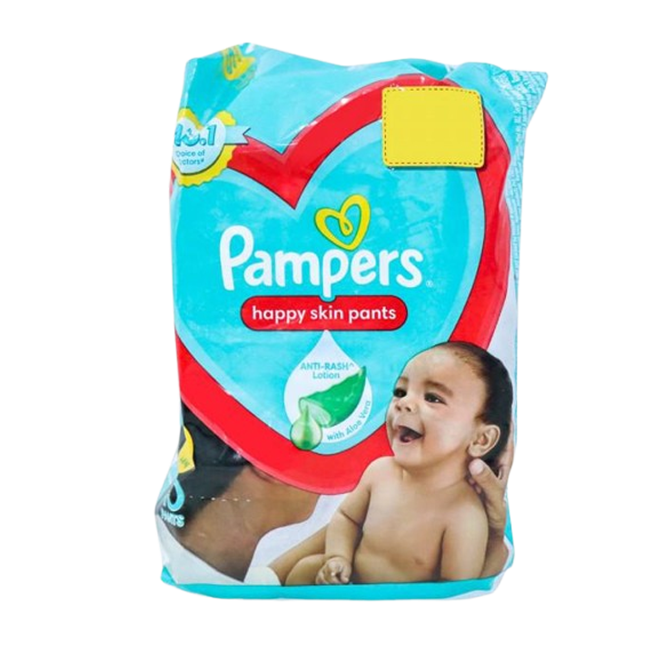 PampersHappy Skin Pant Diaper (S) 10 Pieces 4-8 Kg