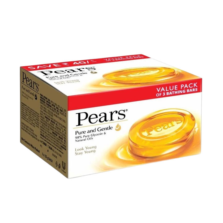 Pears Pure And Gentle Soap 125 g (Pack Of 3)