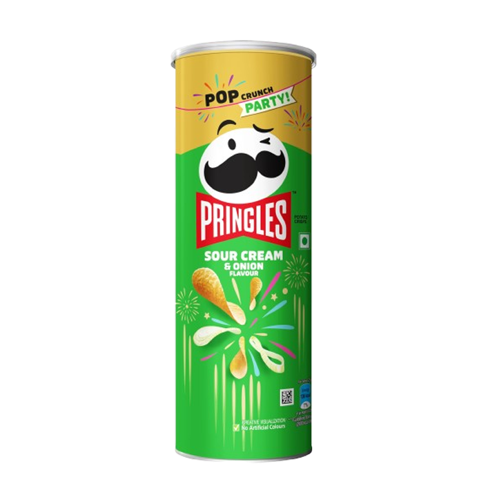 Pringles Sour Cream and Onion Potato Crisps 107 g
