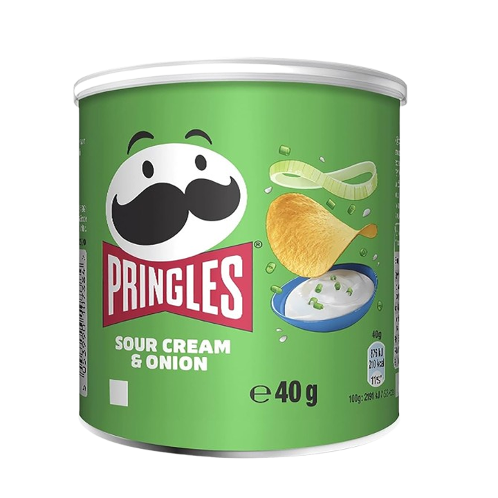 Pringles Sour Cream and Onion Potato Crisps 40 g
