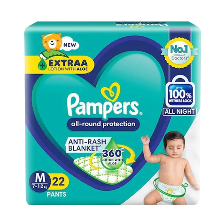 Pampers All Round Protection Pants (M) 22 count 7 - 12 kg