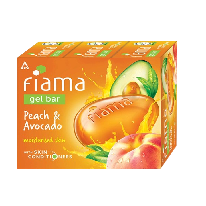 Fiama Gel Bar Peach & Avocado 125g (Pack Of 3 )